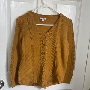 Sonoma mustard cable knit sweater